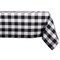 Contemporary Home Living Buffalo Checkered Rectangular Tablecloth - 120" - Black and White